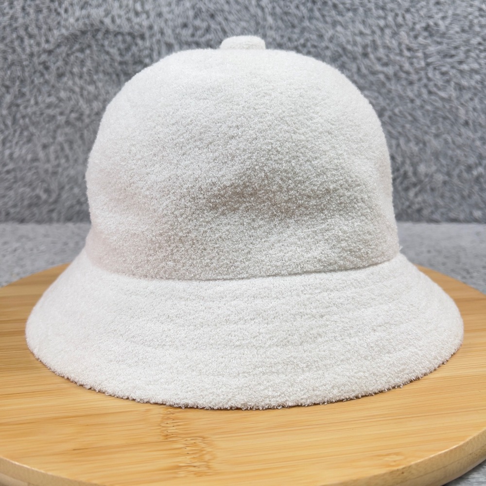 Kangol Bermuda Bucket Hat Mens M White Textured Streetwear Retro 80s 90s Hip Hop - Picture 11 of 12